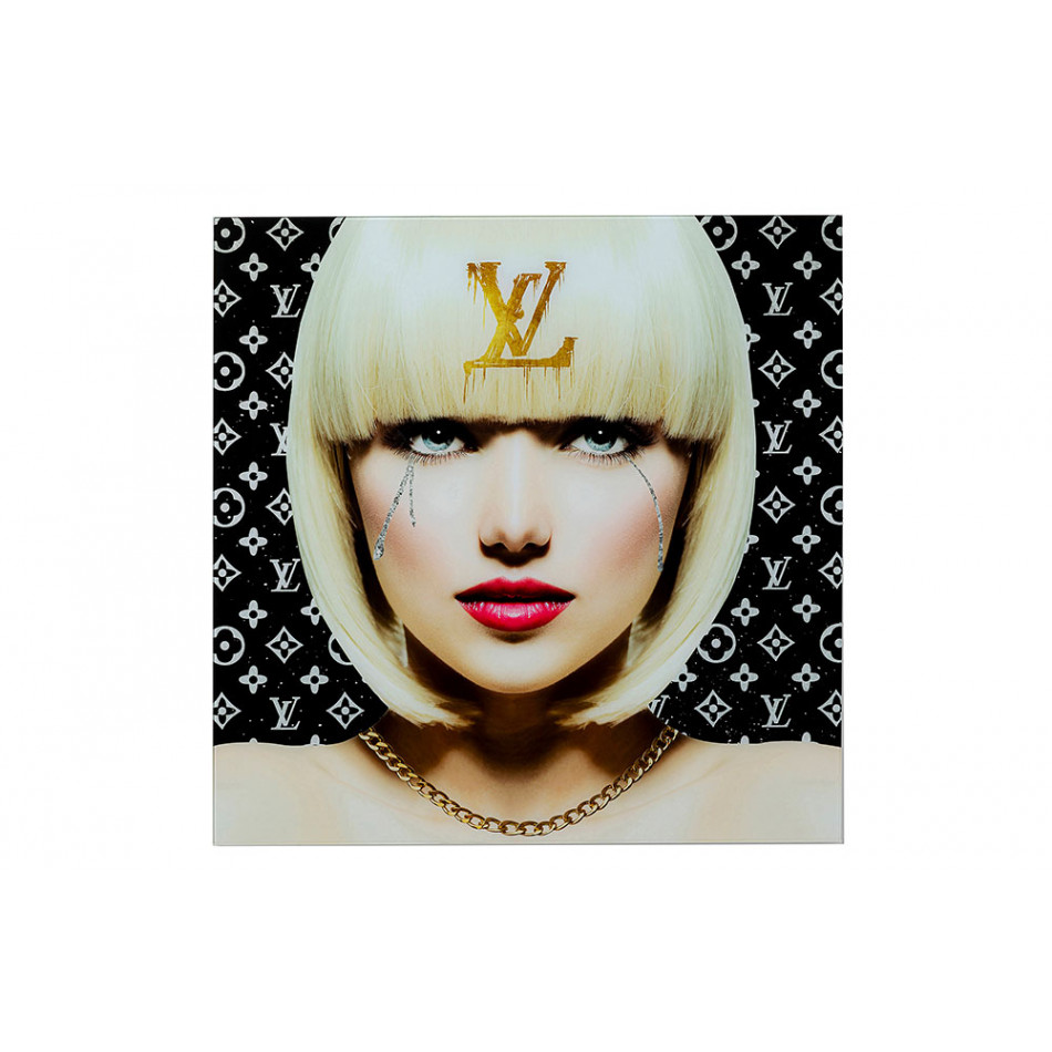 Picture Runny Eyes, glass, 80x80cm