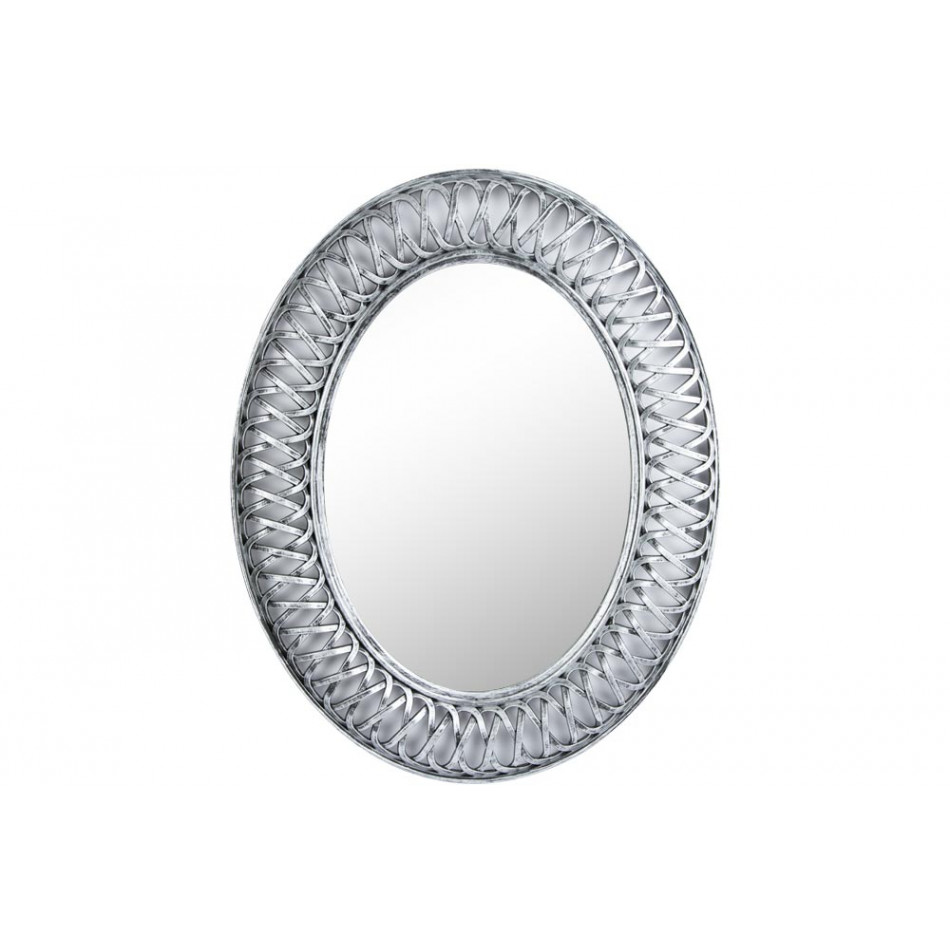 Sienas spogulis, pelēks, 61x5x76cm