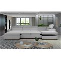 U shape sofa Elosette U Left, Monet 95, gray, H98x370x200cm