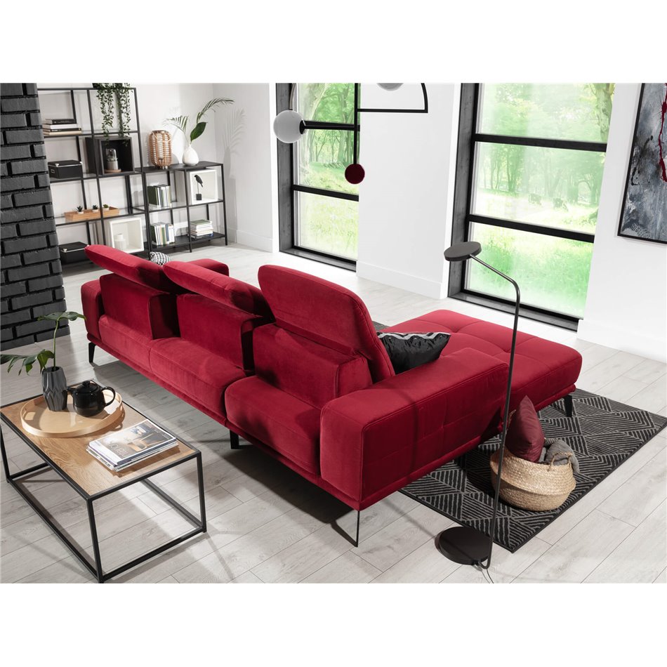 Corner sofa Eltorrenso L, Paros 06, gray, H98x265x53cm