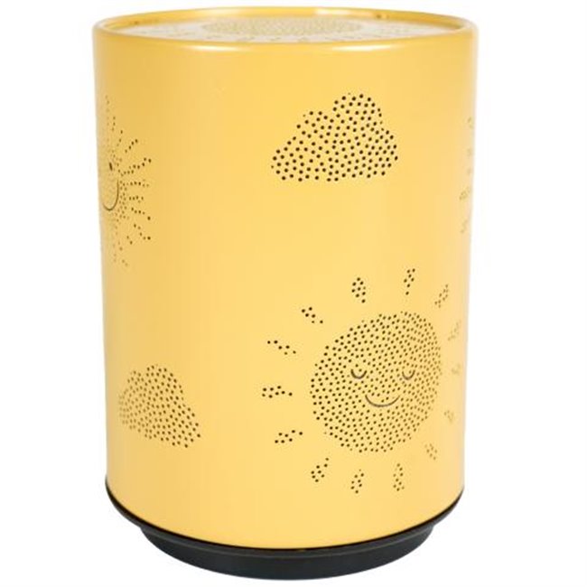 Naktslampa Yellow Push, 11x8x8cm