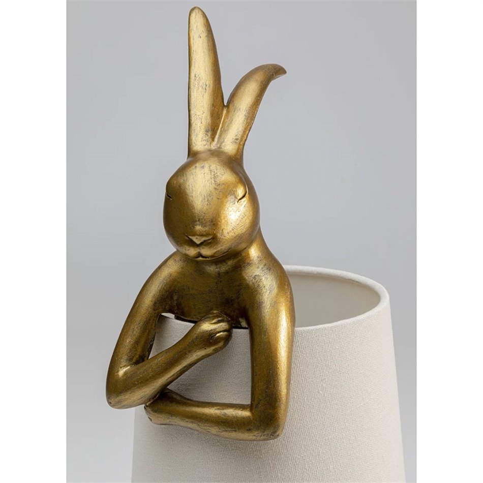 Galda lampa Rabbit, zelta/balta, E14 5W(MAX), 50x17x20cm