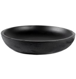 Mango wood bowl black (W/H/D) 25x5x25cm