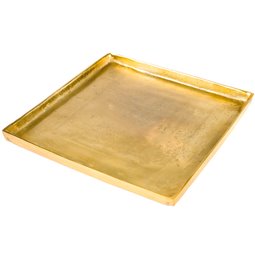 Plate square metal gold 30x2x30cm