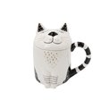 Mug Cat with lid, ceramic, 14x10cm