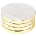 Coaster with gold edge of marble, 4set, 10x5x10cm