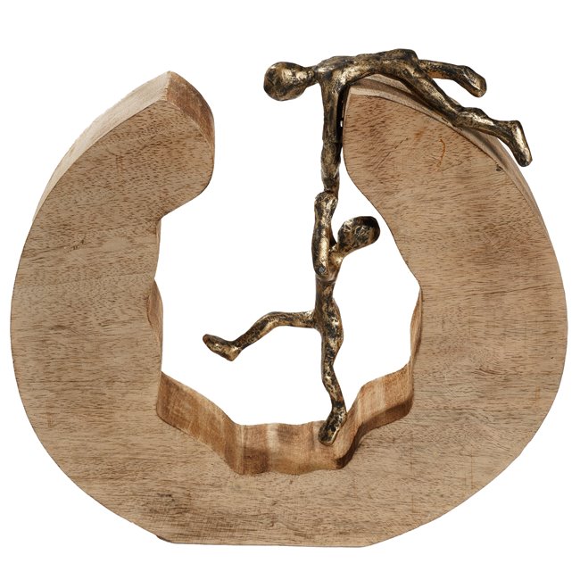 Декор Teamwork, дерево/алюминий, 6x29xH30cm