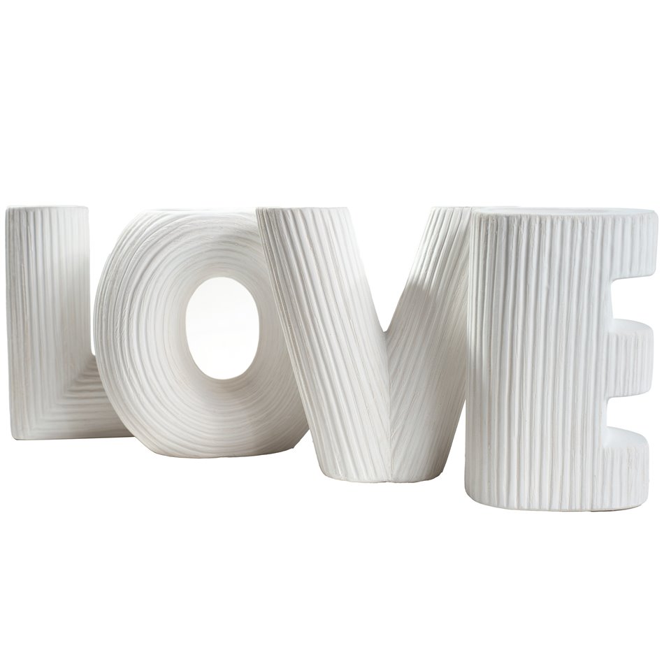 Vase ceramic Love, 4psc.-set, 6.5x15xH15cm