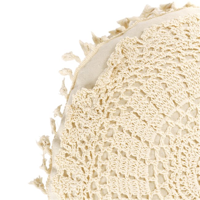 Cushion Cariba, cream/white,  H12cm, D35cm