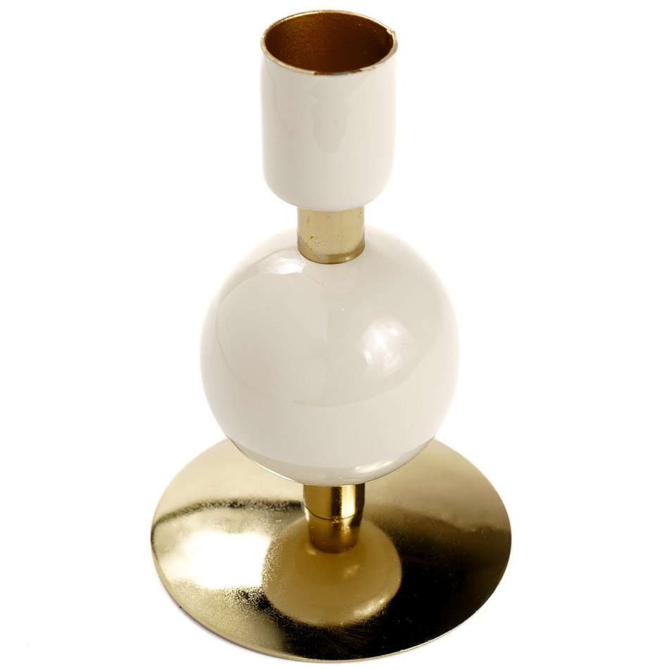 Candle holder Bulbat S, beige, H11cm