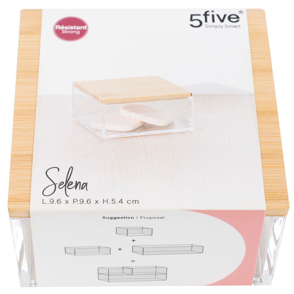 Органайзер Selena bamboo small square, 9.6x9.6x5.35cm