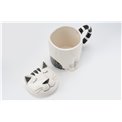 Кружка Cat  с крышкой, керамика, 14x10cm