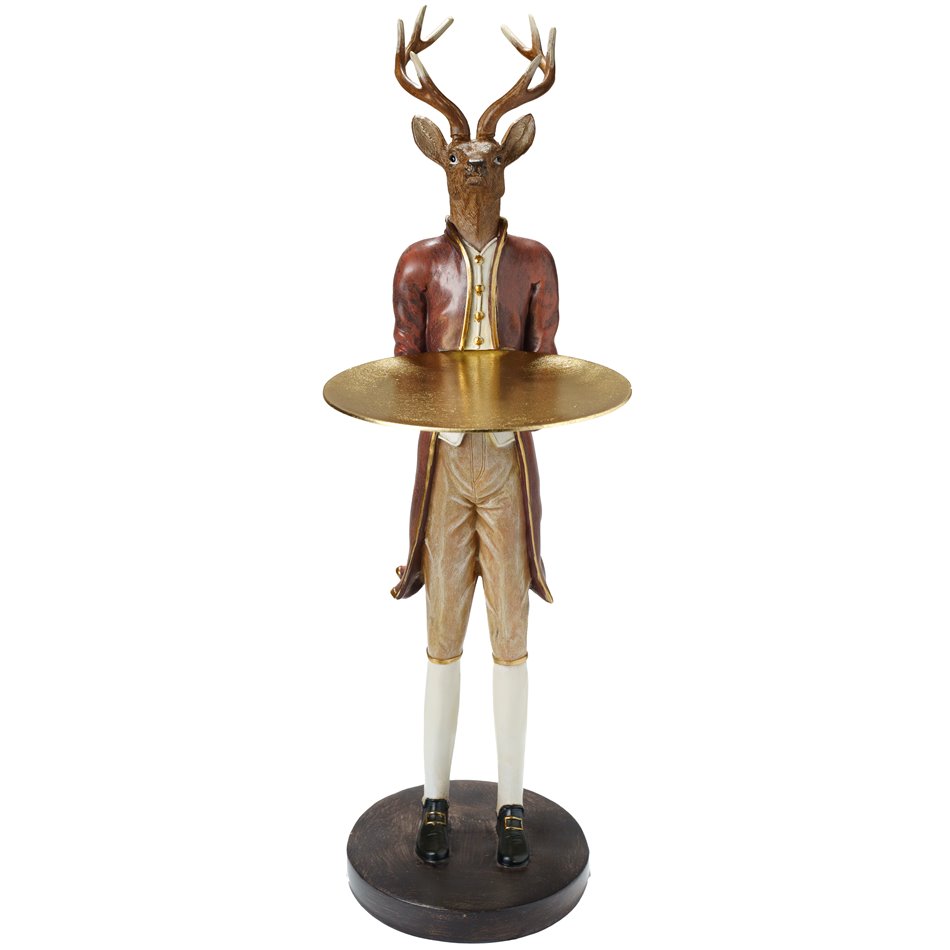 Dekoratīva figūra Reindeer ar paplāti, 62.5x34.5x20cm