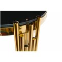 Flower pot stand Eilenburg M, gold colour, 35x35x83cm