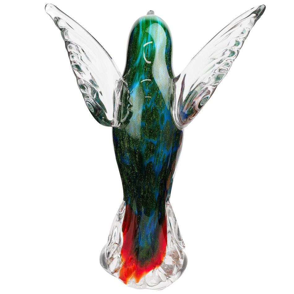 Skulptūra stikla Kingfisher, H22x17.5x14cm