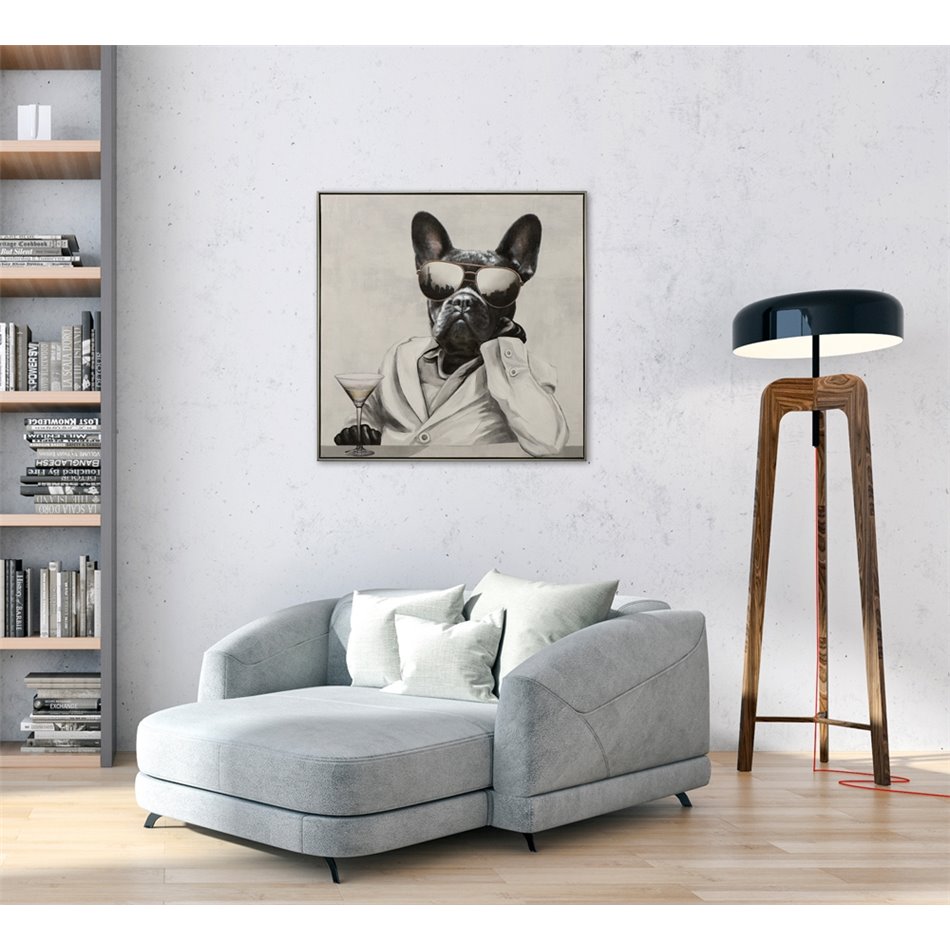 Canvas glezna New York Dog Mafioso, 82.5x82.5cm