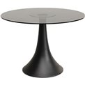 Table Grande Possibilita, smoke glass, H73 D110cm