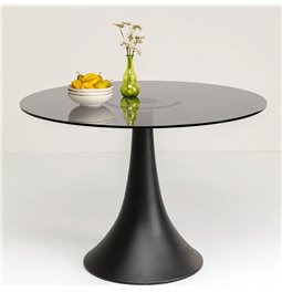 Table Grande Possibilita, smoke glass, H73 D110cm
