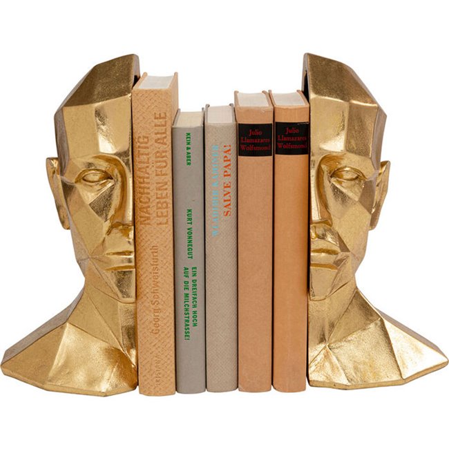 Bookend set Face, 24x16x12cm