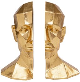 Bookend set Face, 24x16x12cm