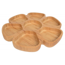 Bamboo serving plate, H6x35.6x35.6cm