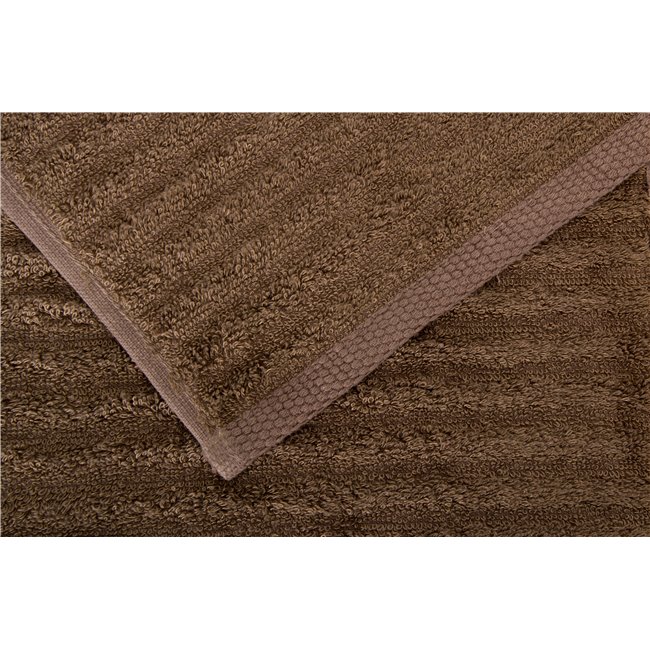 Полотенце бамбукового волокна Stripe, 30x50см, цвет какао, 550г/м2