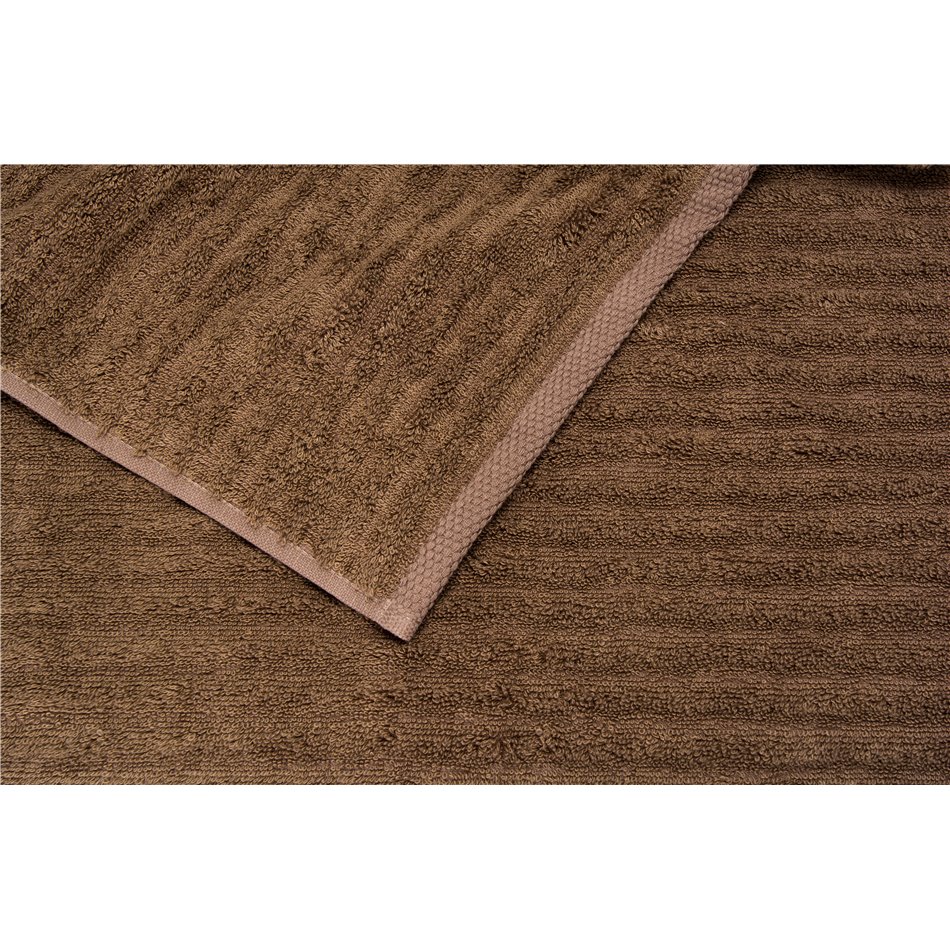Bamboo towel Stripe, 70x140cm, warm taupe, 550g/m2