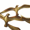Sienas dekors Birds, metāls, zeltīts, 120x57cm