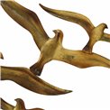 Wall decor Birds, metallic, golden, 120x57cm