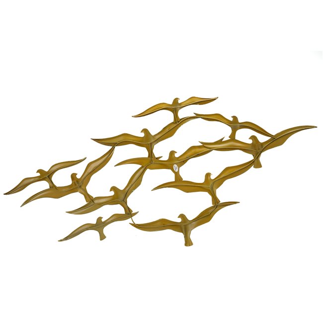 Настенный декор Birds, металл, золотой,120x57cm