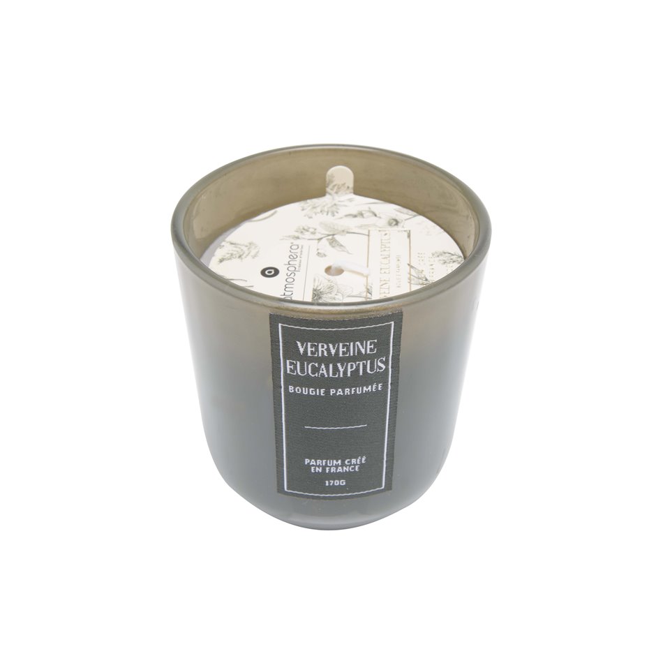 Свеча в стеклянной банке, sili eukaly, 170g, D8x H8.5cm