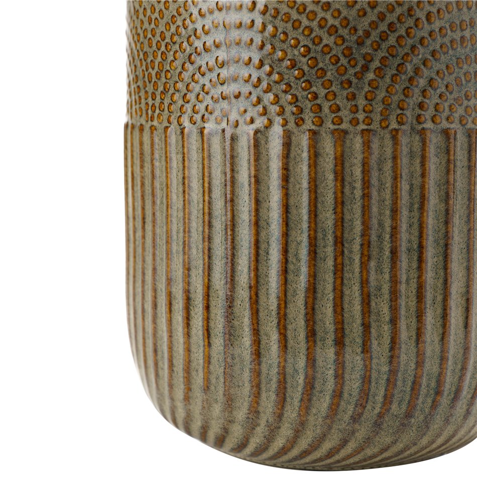 Ваза Lou line art L, кремового цвета, H34cm, D17cm