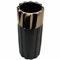 Vase Modus L, black/gold, 15x15x36cm