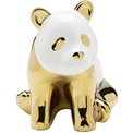 Deco figurine Sitting Panda, golden, H18x15x17.5cm