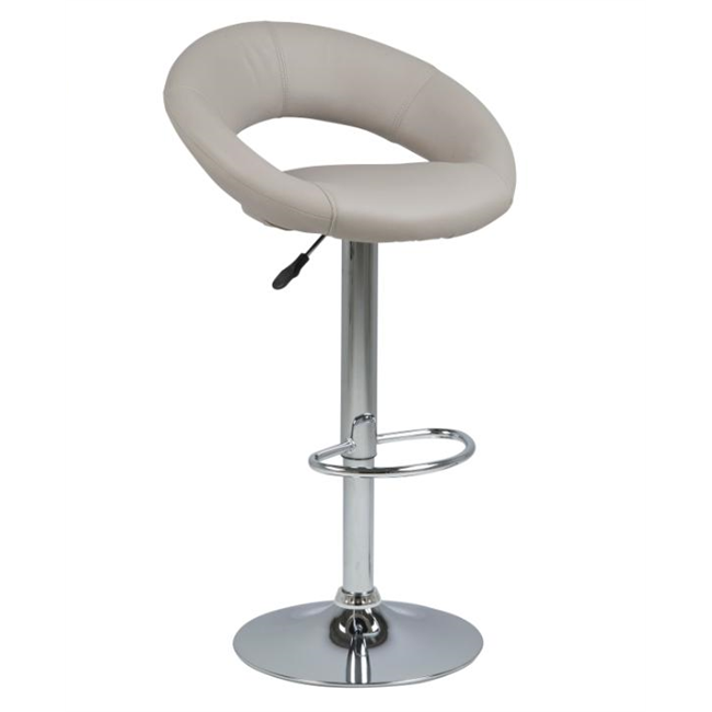 Bar stool Aplump, set of 2 pcs, artificial leather, taupe, H100x56x50cm