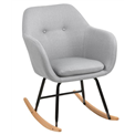 Šūpuļkrēslu komplekts Amilia, 2 gab, gaiši pelēks, H81x57x71cm