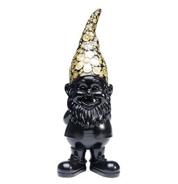 Dekoratīva figūra Gnome, melns/zelta, H61x20x23cm