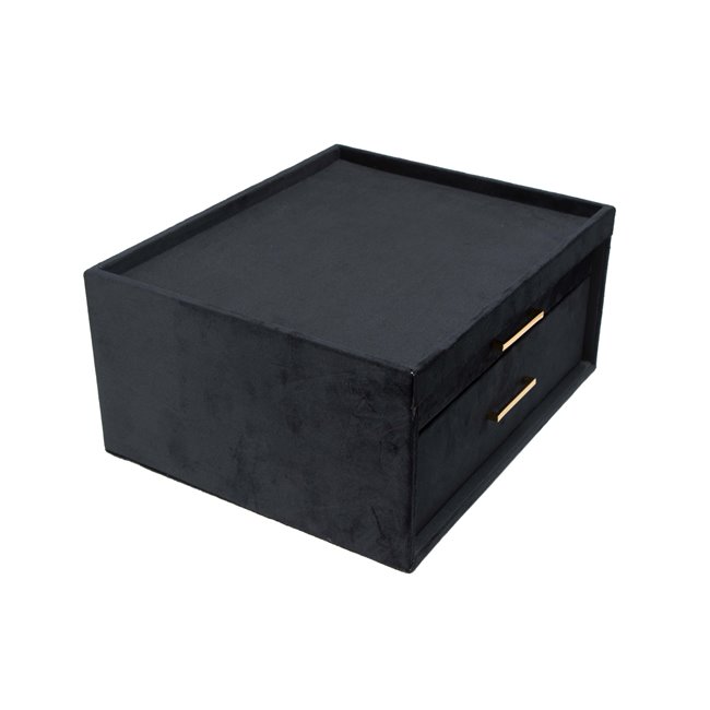 Rotaslietu kaste Taberno, melna/ gaiši pelēka, 32x27x15.5cm