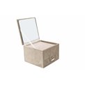 Jewellery box Tannila, taupe, 15x15.5x11cm