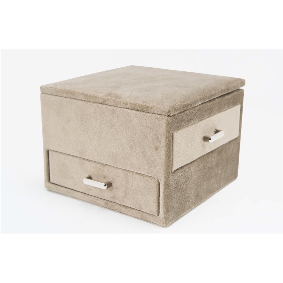 Jewellery box Tannila, taupe, 15x15.5x11cm
