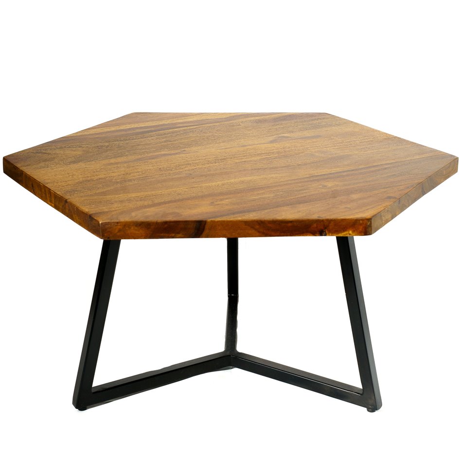 Sānu galdiņš Sindi, sheesham koka, 60x60x H35cm
