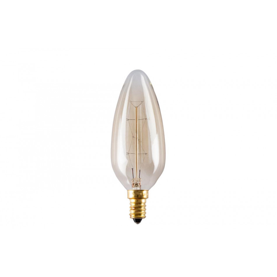 Edisona spuldze Candle Amber, 40W E14, H-12.5cm, D-4.5cm