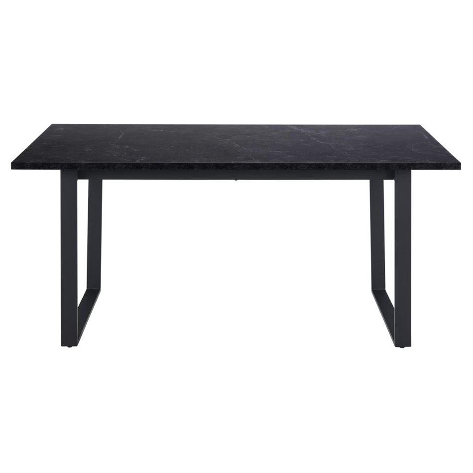 Pusdienu galds Ablo, melns, H74x160x90cm