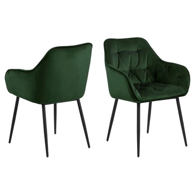 Pusdienu krēsls Arook, komplektā 2 gab., zaļš, H83x58x55cm, sēdvirsma H 47cm