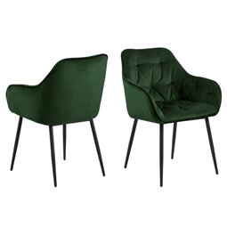 Dining chair Arook, set of 2 pcs, green, H83x58x55cm, seat height 47cm
