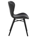 Dining chair Atilde, set of 2 pcs, black, H82.5x47x53cm, seat height 46cm