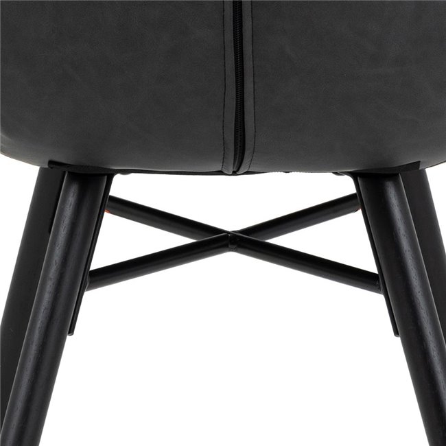 Dining chair Atilde, set of 2 pcs, black, H82.5x47x53cm, seat height 46cm