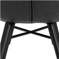 Dining chair Atilde, set of 2 pcs, black, H82.5x47x53cm, seat height 46cm