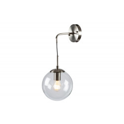 Sienas lampa Rolfs, niķelēta, E27 60W, H41-55x28x20cm