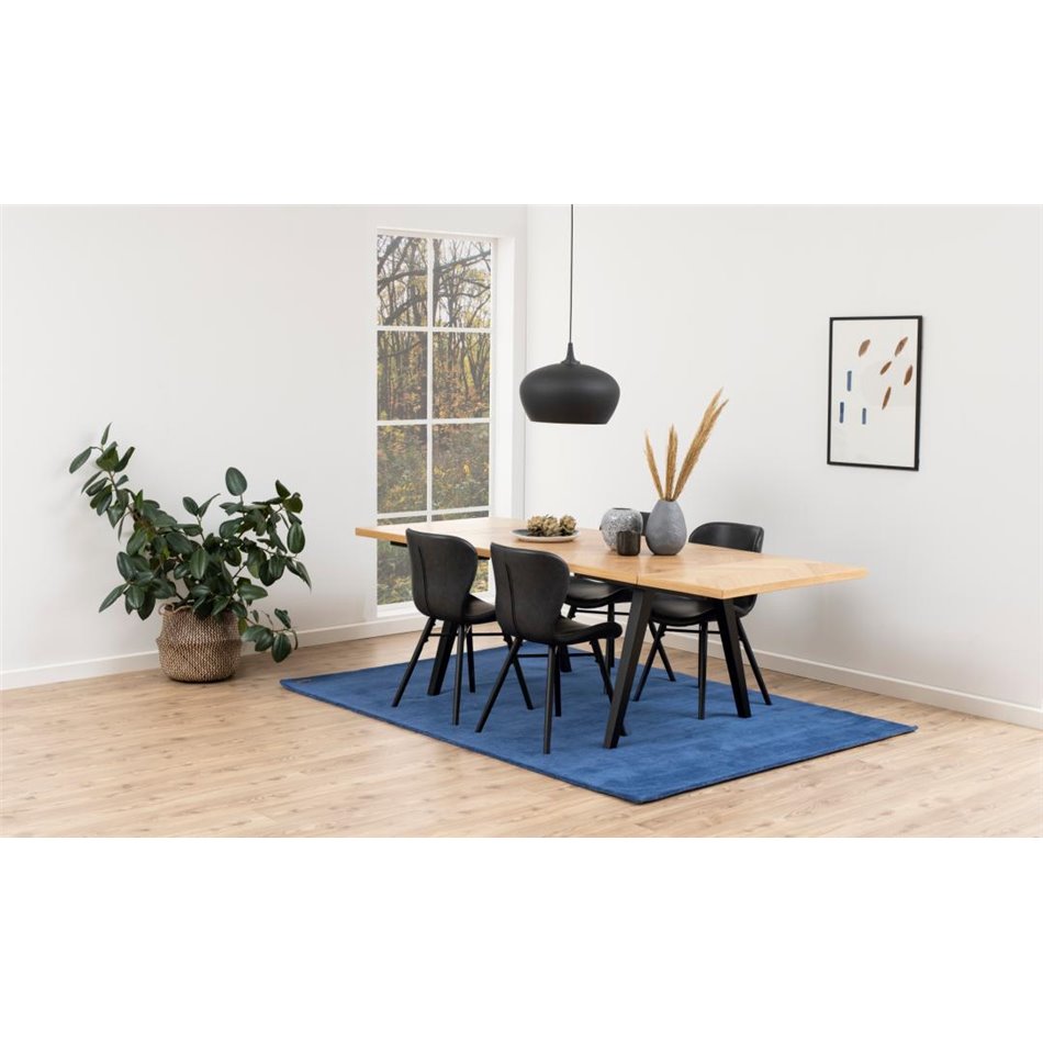 Dining chair Atilde, set of 2 pcs, black, H82.5x47x53cm, seat height 46cm